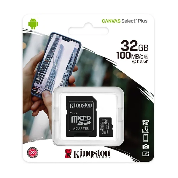 Kingston Canvas Select Plus 32 Gt microSDHC -muistikortti Kingston Canvas Select Plus 32 Gt microSDHC -muistikortti