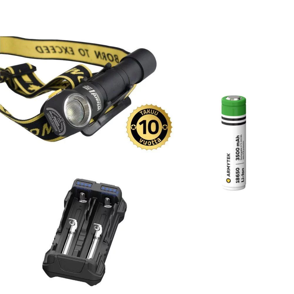 Armytek Wizard Pro C2 otsalamppu-bundle
