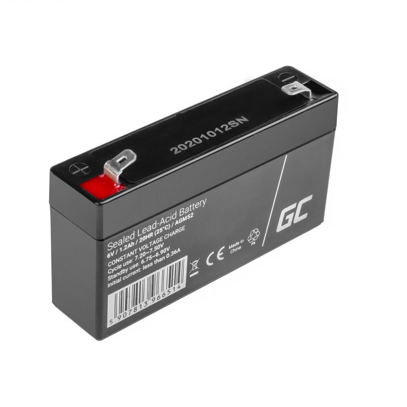 Green Cell AGM akku 6V 1,2Ah 2
