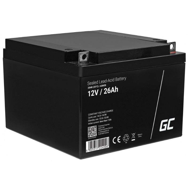 Green Cell AGM akku 12V 26Ah