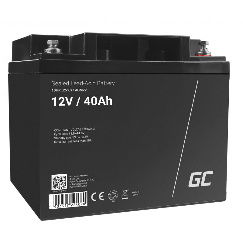 Green Cell AGM akku 12V 40Ah