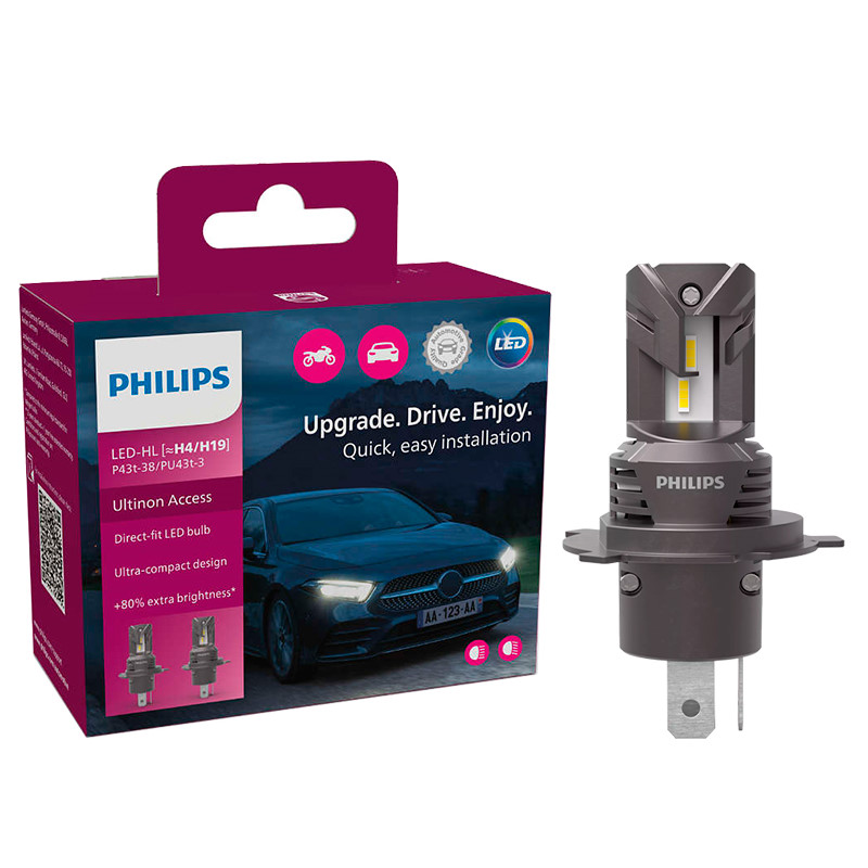 Philips Ultinon Access LED-HL LED-Polttimopari H4 H19