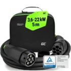 Green Cell sähköauton latauskaapeli 22kW 5m tyyppi 2