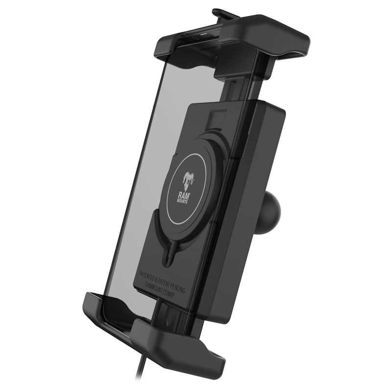 RAM Mounts Quick-Grip Pro XL – Puhelinteline langattomalla Qi2 15W latauksella RAM Mounts Quick-Grip Pro XL – Puhelinteline langattomalla Qi2 15W latauksella